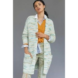 Anthropologie Long Sleeve Space Dye Ribbed Knit Duster Cardigan Sz M